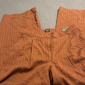 Express Rust Pinstripe Pants
